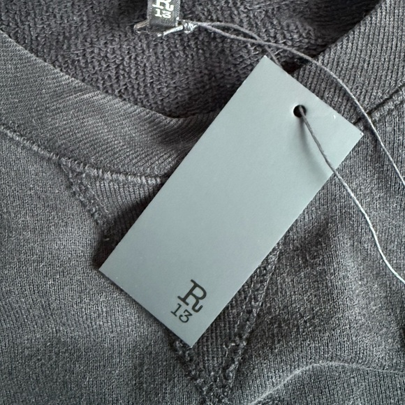 R13 Grunge Sweatshirt Dress Washed Black NWT - Picture 10 of 11